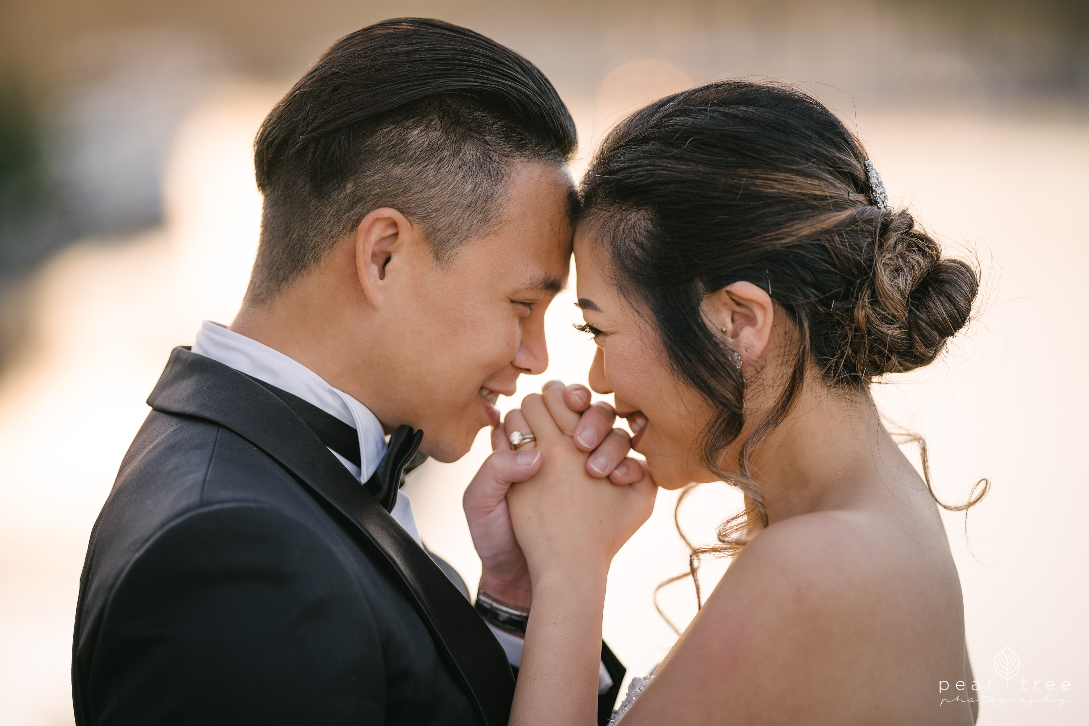 Couple holding hands