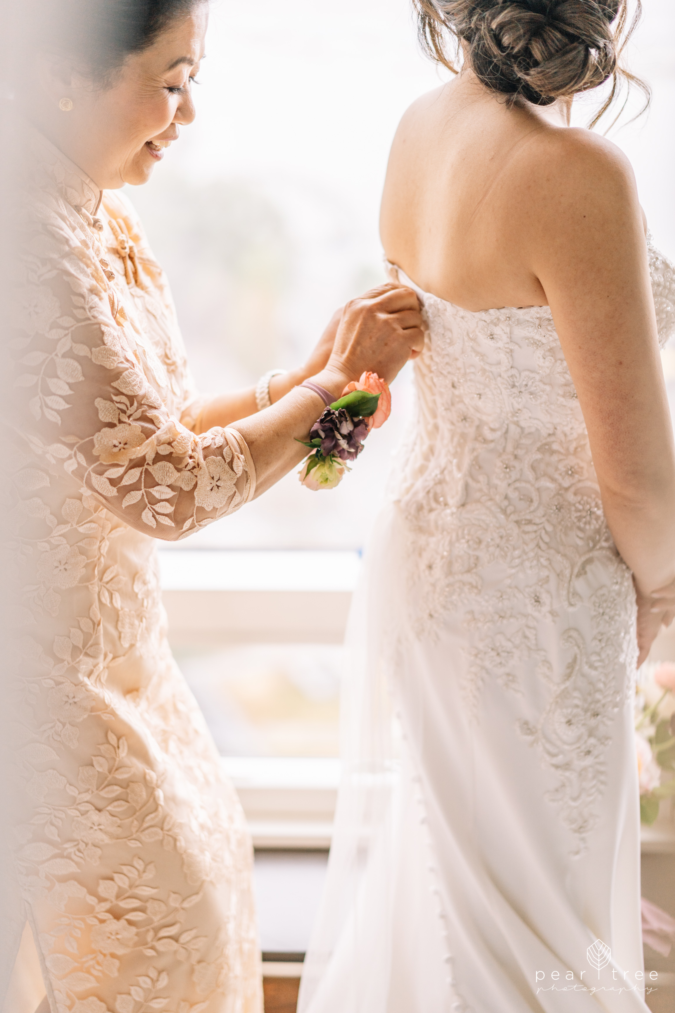 bride wedding morning dress pose