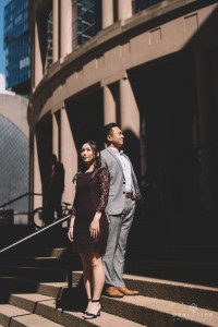 Vancouver Rooftop Cityscape Portraits Engagement