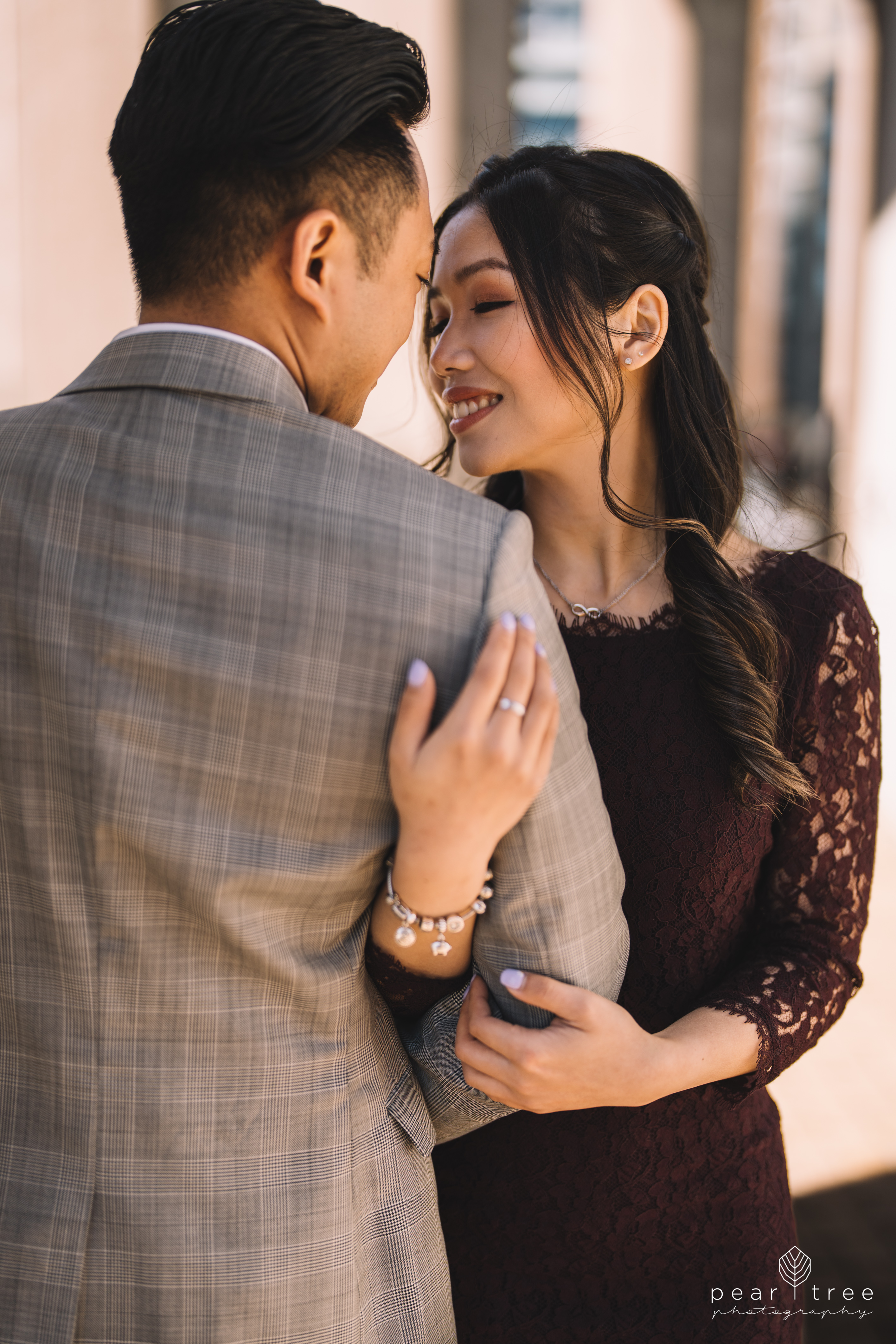 Vancouver Rooftop Cityscape Portraits Engagement