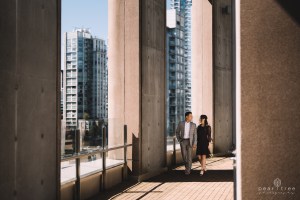 Vancouver Rooftop Cityscape Portraits Engagement